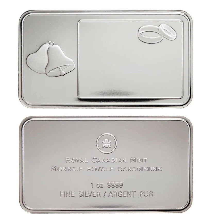 1 oz Silver Wafer Wedding Edition Royal Canadian Mint - MintedMarket
