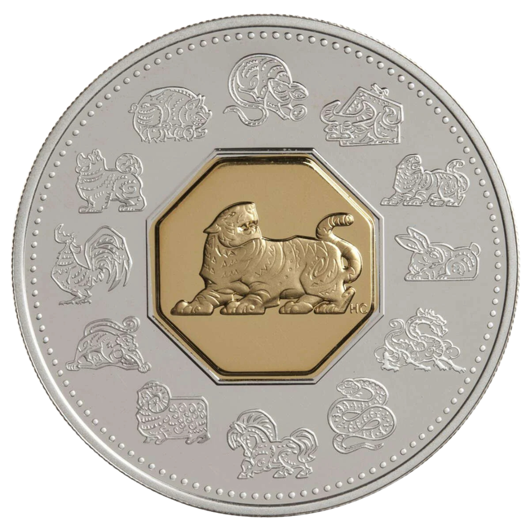 $15 Year of the Tiger Sterling Silver Coin 1998 - MintedMarket