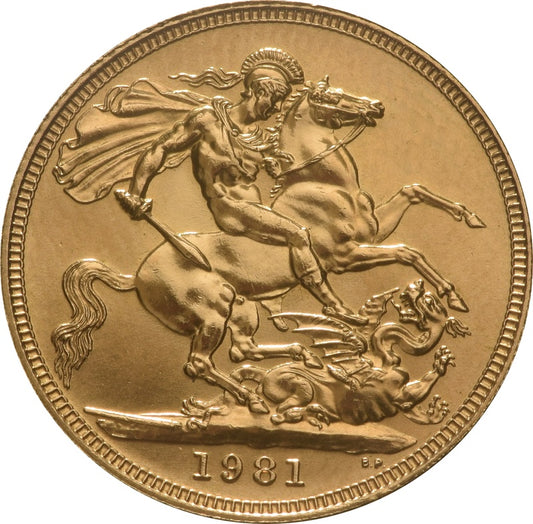 Gold Sovereign Elizabeth II Decimal Portrait 1981 - MintedMarket