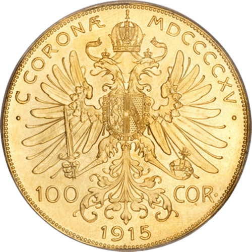 100 Corona Austrian Gold Coin 1915 - MintedMarket