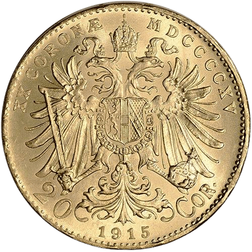 20 Corona Austrian Gold Coin 1915 - MintedMarket