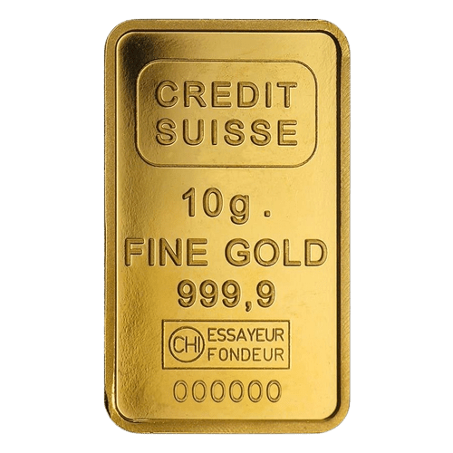 10 gram Credit Suisse Gold Bar - MintedMarket