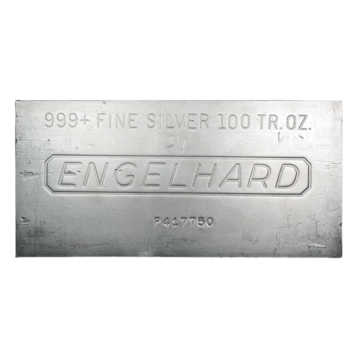 100 oz Engelhard Silver Bar - MintedMarket