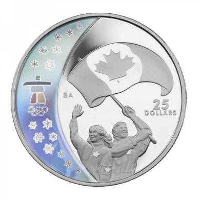 $25 Vancouver 2010 Olympic Winter Games Athletes Pride Silver Coin 2007 - MintedMarket