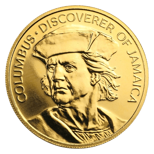 $100 Columbus Jamaica Gold Coin 1975 - MintedMarket