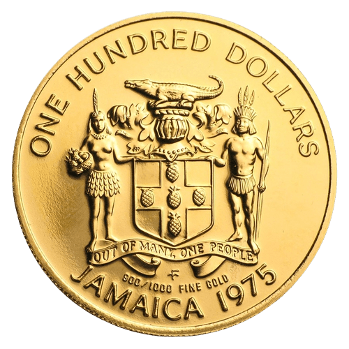 $100 Columbus Jamaica Gold Coin 1975 - MintedMarket