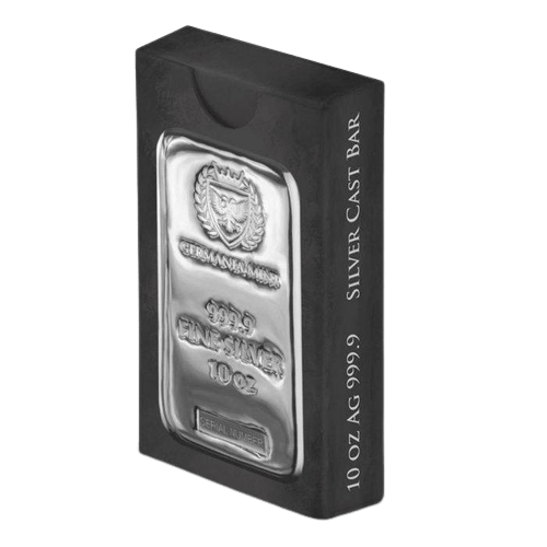 10 oz Germania Silver Cast Bar - MintedMarket