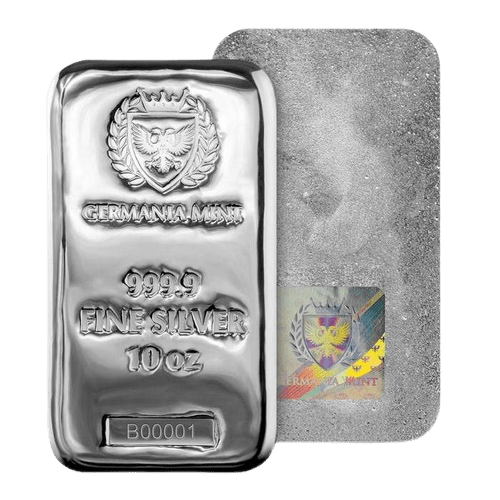 10 oz Germania Silver Cast Bar - MintedMarket
