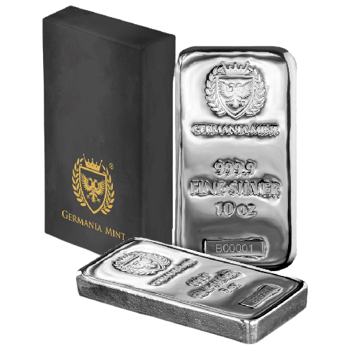 10 oz Germania Silver Cast Bar - MintedMarket