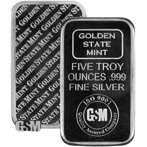 5 oz Golden State Mint Silver Bar - MintedMarket