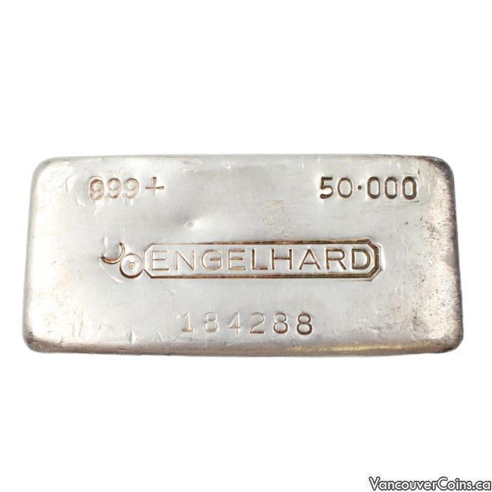 50 oz Engelhard Vintage Silver Bar - MintedMarket