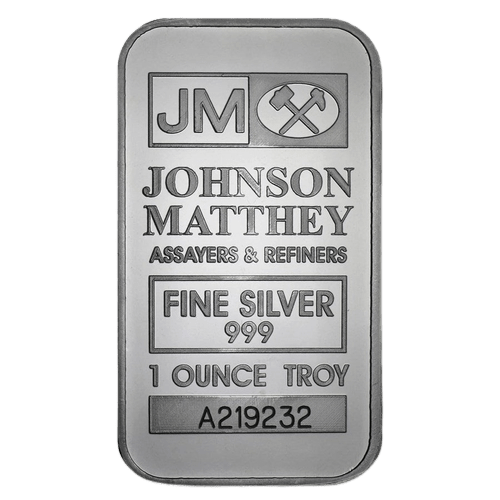 1 oz Johnson Matthey Silver Bar - MintedMarket