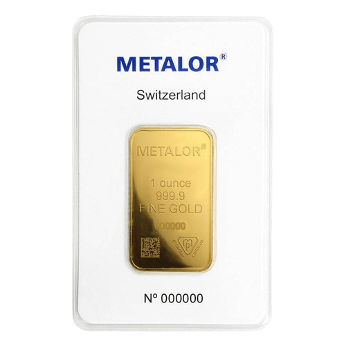1 oz Metalor Gold Bar - MintedMarket