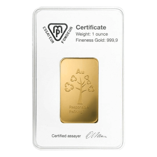 1 oz Metalor Gold Bar - MintedMarket