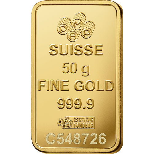 50 gram PAMP Suisse Lady Fortuna Gold Bar - MintedMarket