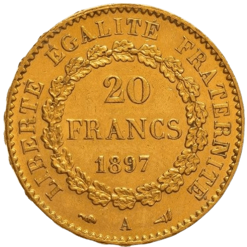 20 Francs Guardian Angel Gold Coin 1897 - MintedMarket