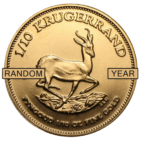 1/10 oz Krugerrand Gold Coin Random Year - MintedMarket