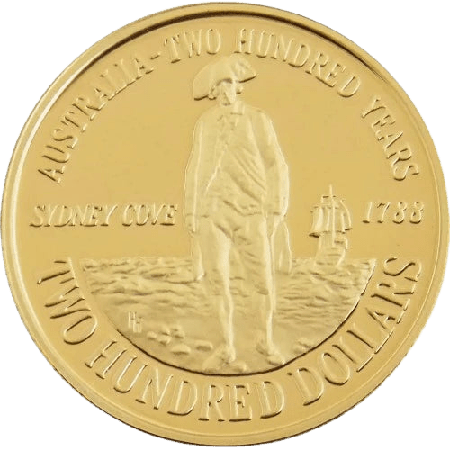 $200 Sydney Cove First Fleet Arrival Gold Coin 1988 - MintedMarket