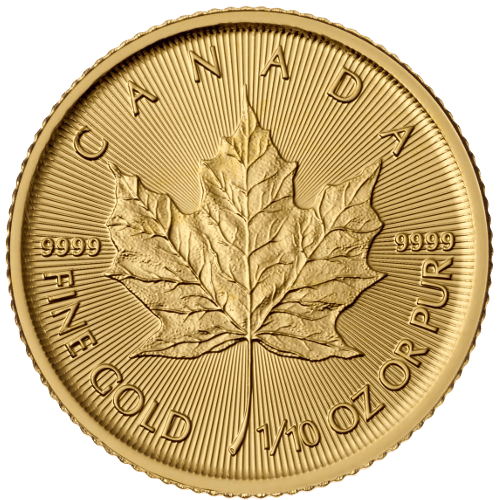 1/10 oz Canadian Maple Leaf Gold Coin Random Year - MintedMarket