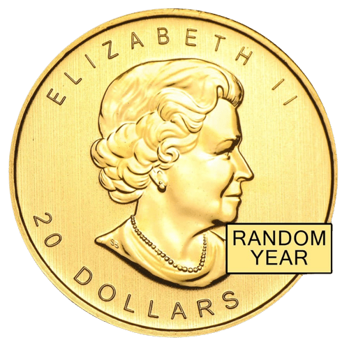 1/2 oz Canadian Maple Leaf Gold Coin Random Year - MintedMarket