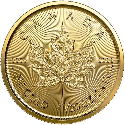 1/20 oz Canadian Maple Leaf Gold Coin Random Year - MintedMarket