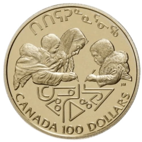 $100 International Literacy Year Gold Coin 1990 with Box and Certificate - MintedMarket