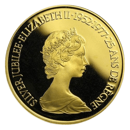 $100 Queen Elizabeth II Silver Jubilee Flowers Gold Coin 1977 - MintedMarket