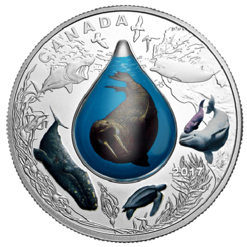 Canadian Underwater Life Silver Coin - Mintage: 7,500 (2017) - MintedMarket