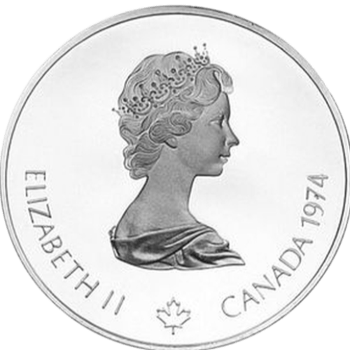 $10 Montreal Olympics Lacrosse Silver Coin 1974 - MintedMarket