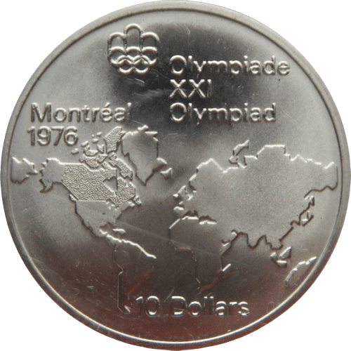 $10 Montreal Olympics Map Silver Coin 1973 - MintedMarket