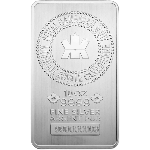 10 oz Royal Canadian Mint Silver Bar - MintedMarket