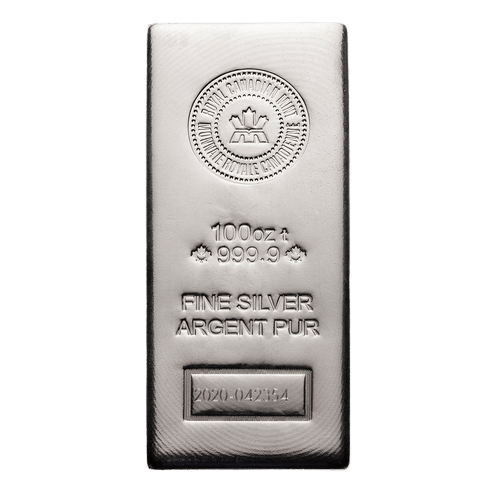 100 oz Royal Canadian Mint Silver Bar - MintedMarket