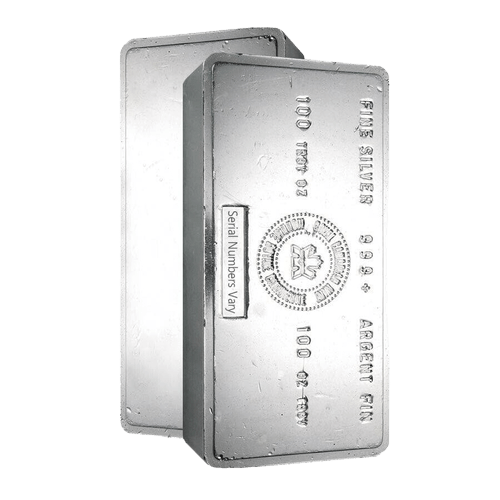 100 oz Vintage Royal Canadian Mint Silver Bar - MintedMarket