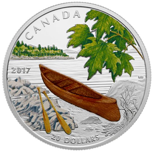 $20 Canoe to Tranquil Times Silver Coin 2017 - MintedMarket