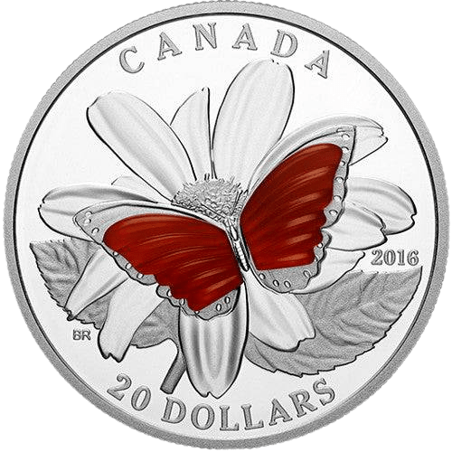 $20 Colourful Wings of a Butterfly Silver Coin 2016 - MintedMarket