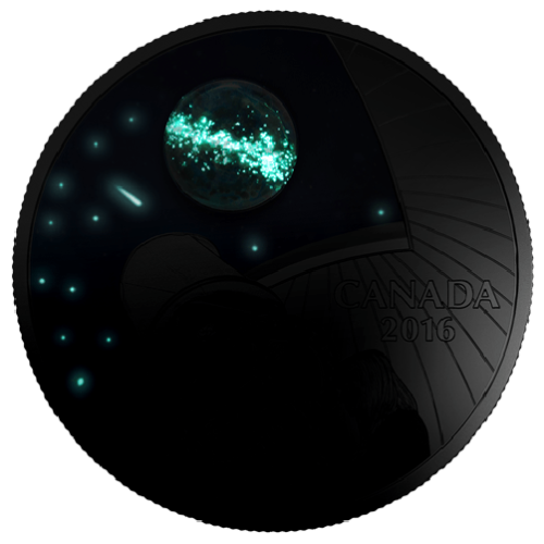 The Universe: Glow-in-the-Dark with Opal Silver Coin - MintedMarket