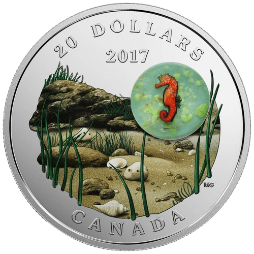 $20 Under The Sea: Seahorse Silver Coin 2017 - MintedMarket