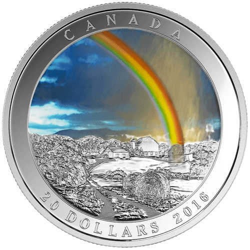 $20 Weather Phenomenon: Radiant Rainbow Silver Coin 2016 - MintedMarket