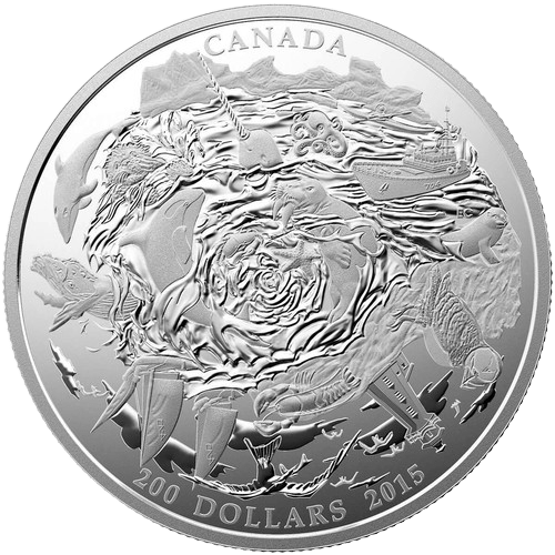 $200 Canada's Coastal Waters Fine Silver Coin 2015 - MintedMarket