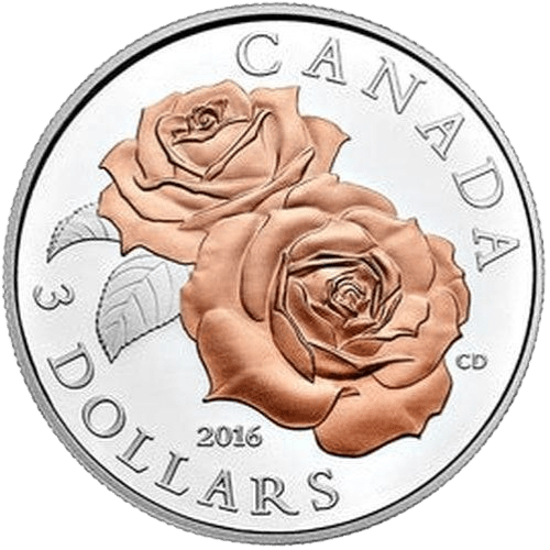 $3 Queen Elizabeth Rose Silver Coin 2016 - MintedMarket