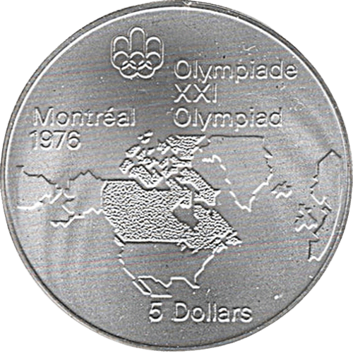 $5 Montreal Olympics Map Silver Coin 1973 - MintedMarket