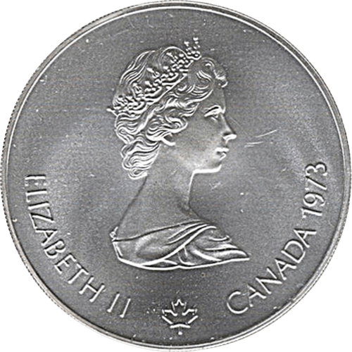 $5 Montreal Olympics Sailboat Silver Coin 1973 - MintedMarket