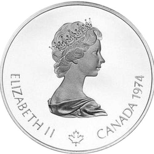 $5 Montreal Olympics Torch Silver Coin 1974 - MintedMarket
