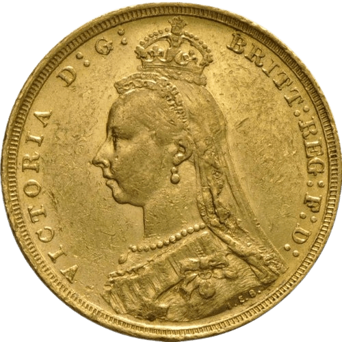 Gold Sovereign Victoria Jubilee Head 1887 - 1893 (Melbourne Mint) - MintedMarket