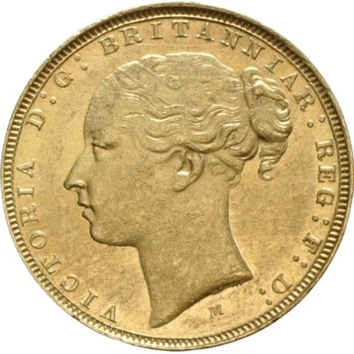 Gold Sovereign Victoria Young Head 1871 - 1887 (Melbourne Mint) - MintedMarket