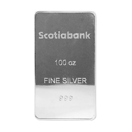 100 oz Scotiabank Silver Bar - MintedMarket