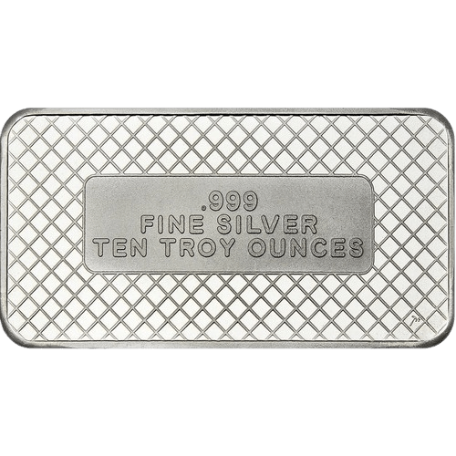 10 oz SilverTowne American Flag Silver Bar - MintedMarket