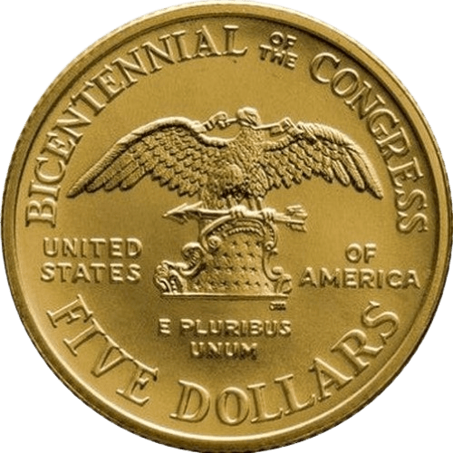 $5 Bicentennial Congress Gold Coin 1989 - MintedMarket