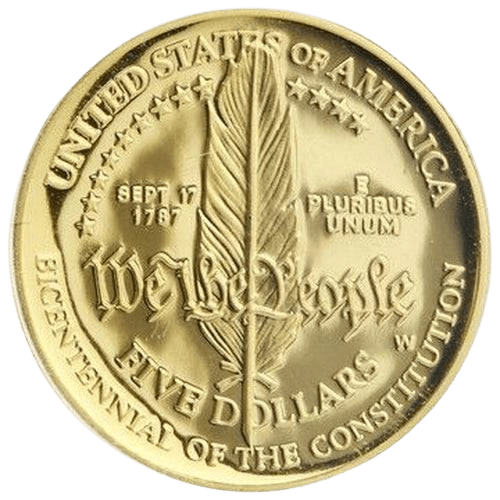 $5 Bicentennial Constitution Gold Coin 1987 - MintedMarket