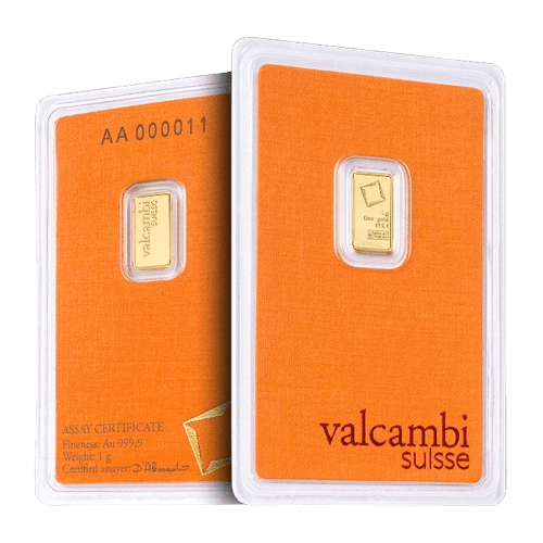 1 gram Valcambi Gold Bar - MintedMarket